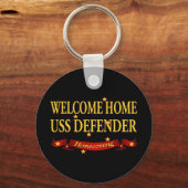 Porte-clés Bienvenue à la maison USS Defender (Recto)