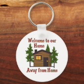 Porte-clés Bienvenue À L'Extérieur De La Maison (Recto)