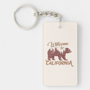 Porte-clés Bienvenue à l'ours de Californie