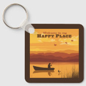 Porte-clés Bienvenue À Mon Happy Place (Recto)