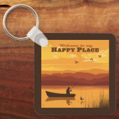 Porte-clés Bienvenue À Mon Happy Place (Recto)