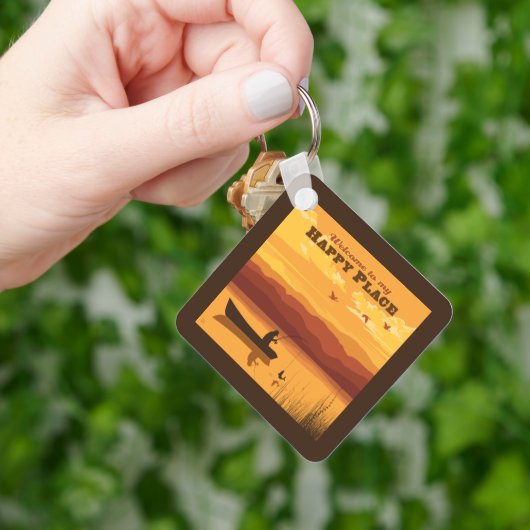 Porte-clés Bienvenue À Mon Happy Place (main)