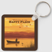 Porte-clés Bienvenue À Mon Happy Place (Dos)