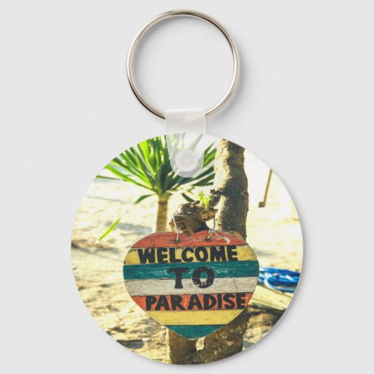 Porte-clés Bienvenue à paradise Beach Ocean (Recto)