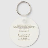 Porte-clés Bienvenue Accueil Immobilier Client Budget minimal (Verso)