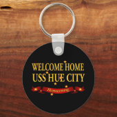 Porte-clés Bienvenue Accueil USS Hue City (Recto)