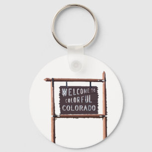 Porte-clés bienvenue au colorado coloré