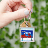 Porte-clés Bienvenue au panneau de l'Utah (main)