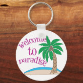 Porte-clés Bienvenue Au Paradis (Recto)