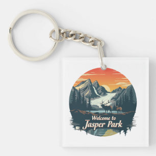 Porte-clés Bienvenue au parc national du Canada Jasper