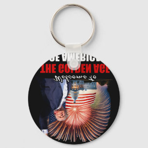 Porte-clés Bienvenue dans l'âge d'or de l'Amérique Trump Inau