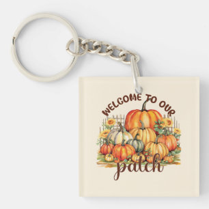 Porte-clés Bienvenue dans notre Patch - Cosy Citrouille Patch