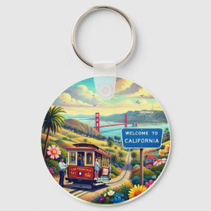 Porte-clés Bienvenue en Californie