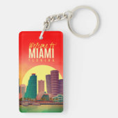 Porte-clés Bienvenue Moderne À Miami Florida Travel (Dos)