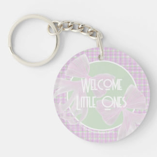 Porte-clés Bienvenue Petits- Rubans coquettes Twin Pink
