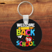Porte-clés Bienvenue Retour à l'école Premier jour enseignant (Recto)