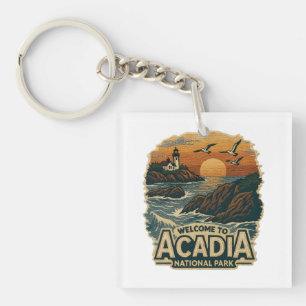Porte-clés Bienvenue sur le parc de la Broderie Acadia Nation