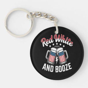 Porte-clés Bière 4 juillet , Fête patriotique