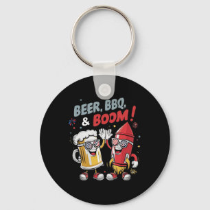 Porte-clés Bière Bbq Boom Funny Party