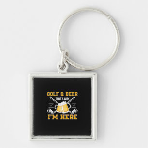 Porte-clés Bière Drinker Golf Et Bière Anniversaire