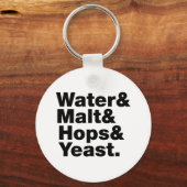 Porte-clés Bière = Eau & Malt & Hops & Yeast. (Recto)