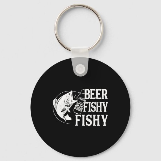Porte-clés Bières Poissons Drôles De Pêche  (Recto)