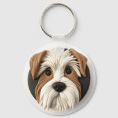 Porte-clés Biewer Terrier Chien Inspiré 3D (Recto)
