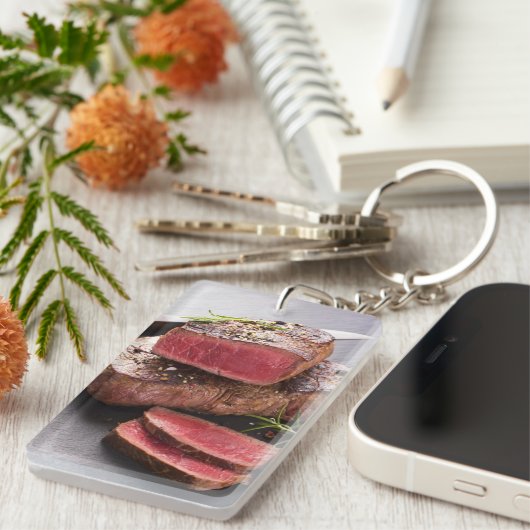 Porte-clés Bifteck de boeuf (Devant droit)