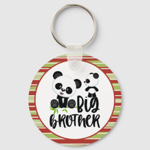 Porte-clés Big and Small Cute Pandas with Big Brother Quote
