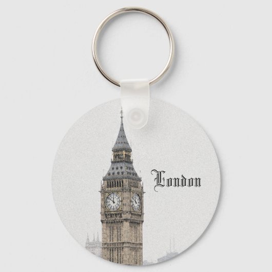 Porte-clés Big Ben London (aquarelle) (Recto)