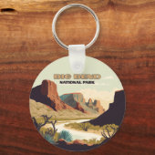 Porte-clés Big Bend National Park Texas Retro Travel (Verso)