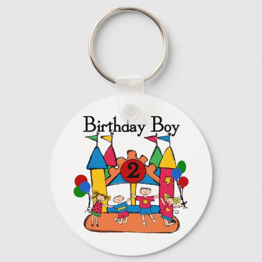 Porte-clés Big Bounce Boy 2nd Birthday Tshirts et cadeaux (Recto)
