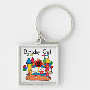 Porte-clés Big Bounce Girl 2nd Birthday Tshirts et cadeaux
