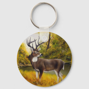 Porte-clés Big Daddy Deer debout dans le porte - clé de bosqu