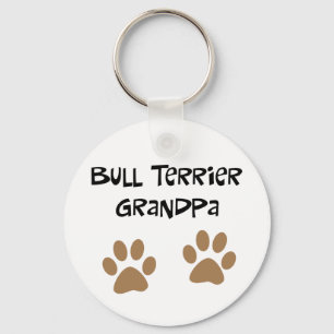 Porte-clés Big Pawprints Bull Terrier Grandpa