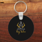 Porte-clés Big Sister Oh Deer Baby Announcement Cute Keychain (Recto)