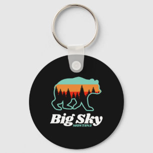 Porte-clés Big Sky Montana Ski Snowboard Ours