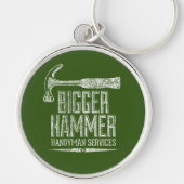 Porte-clés Biger Hammer Handyman Services Blanc Gfx Vert BG (Devant)