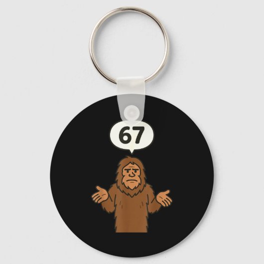 Porte-clés Bigfoot 67 Meme Six Seven Funny Sasquatch  (Recto)