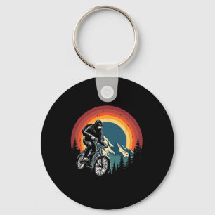 Porte-clés Bigfoot à vélo cyclisme vintage montagne Big