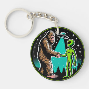 Porte-clés Bigfoot Alien Alliance - Funny Scifi Cryptid