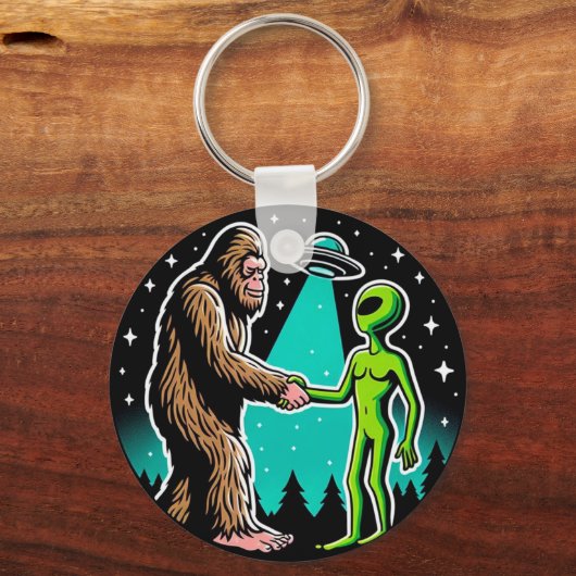 Porte-clés Bigfoot Alien Alliance - Funny Scifi Cryptid (Recto)