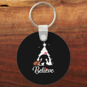 Porte-clés Bigfoot Believe Christmas Shirt (Recto)