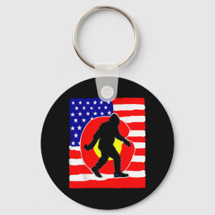 Porte-clés Bigfoot Colorado Drapeau Américain Sasquatch Patri