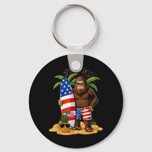 Porte-clés Bigfoot de plage surf USA 4 juillet Patriotique 25