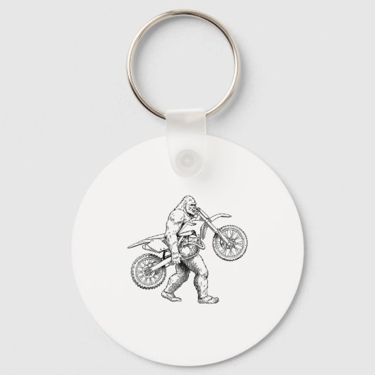 Porte-clés Bigfoot Dirt Bike Sasquatch Biker  (Recto)