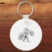Porte-clés Bigfoot Dirt Bike Sasquatch Biker  (Recto)