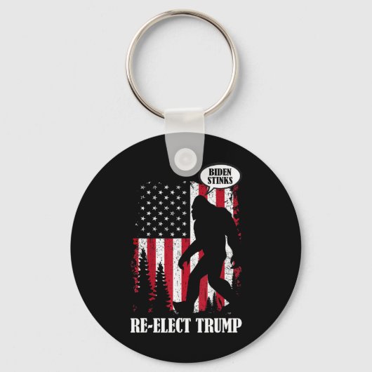 Porte-clés Bigfoot Dit Que Biden Stinks (Recto)