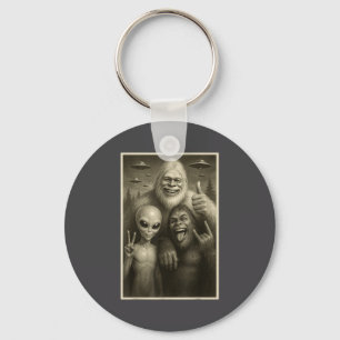 Porte-clés Bigfoot Drôle, Alien, & Yéti Sasquatch Rock On