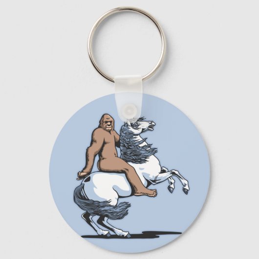 Porte-clés Bigfoot équitation une licorne (Recto)